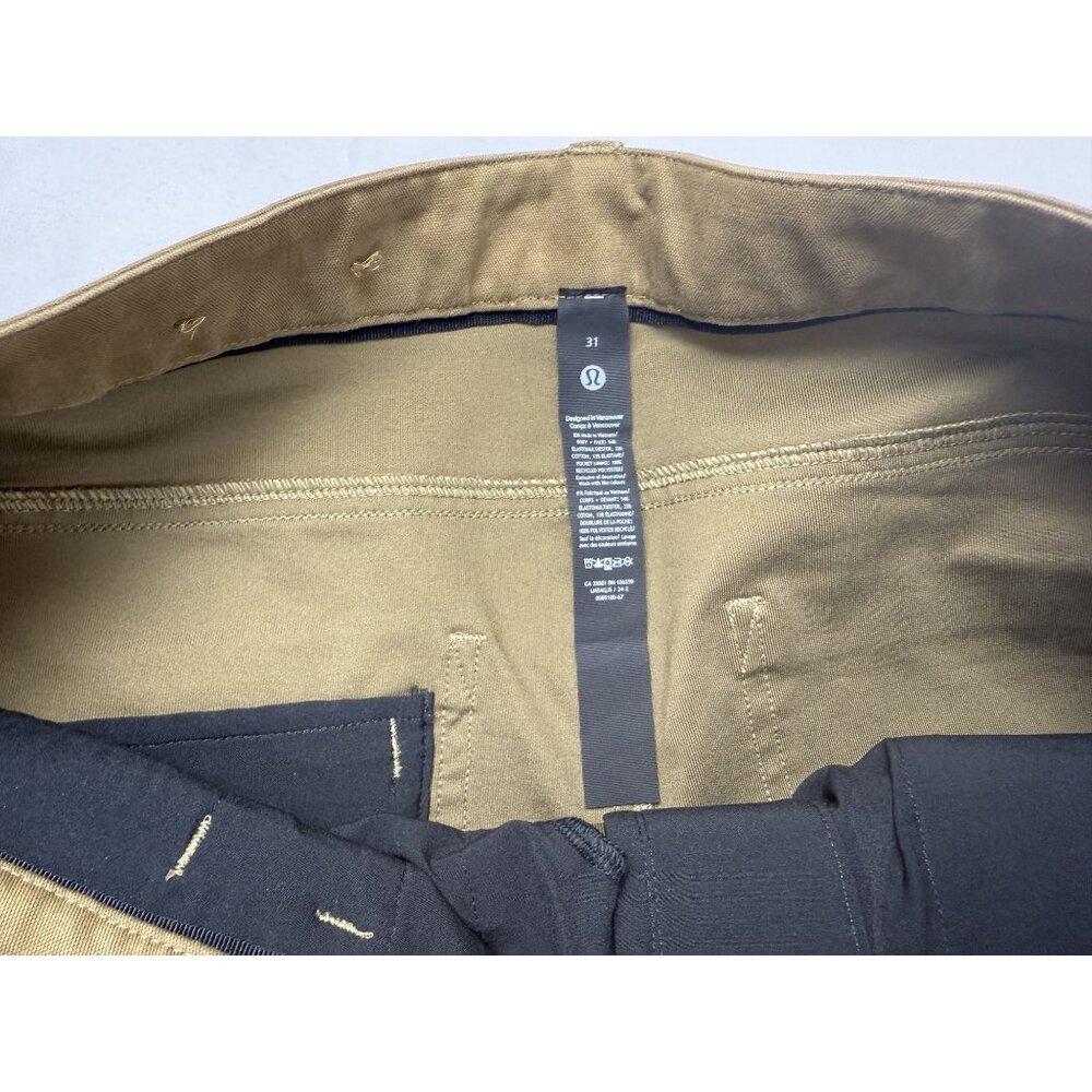 LULULEMON ABC Slim Fit Utilitech Pants Brown Jeans Stretch Mens 31x33 Office - Picture 4 of 10